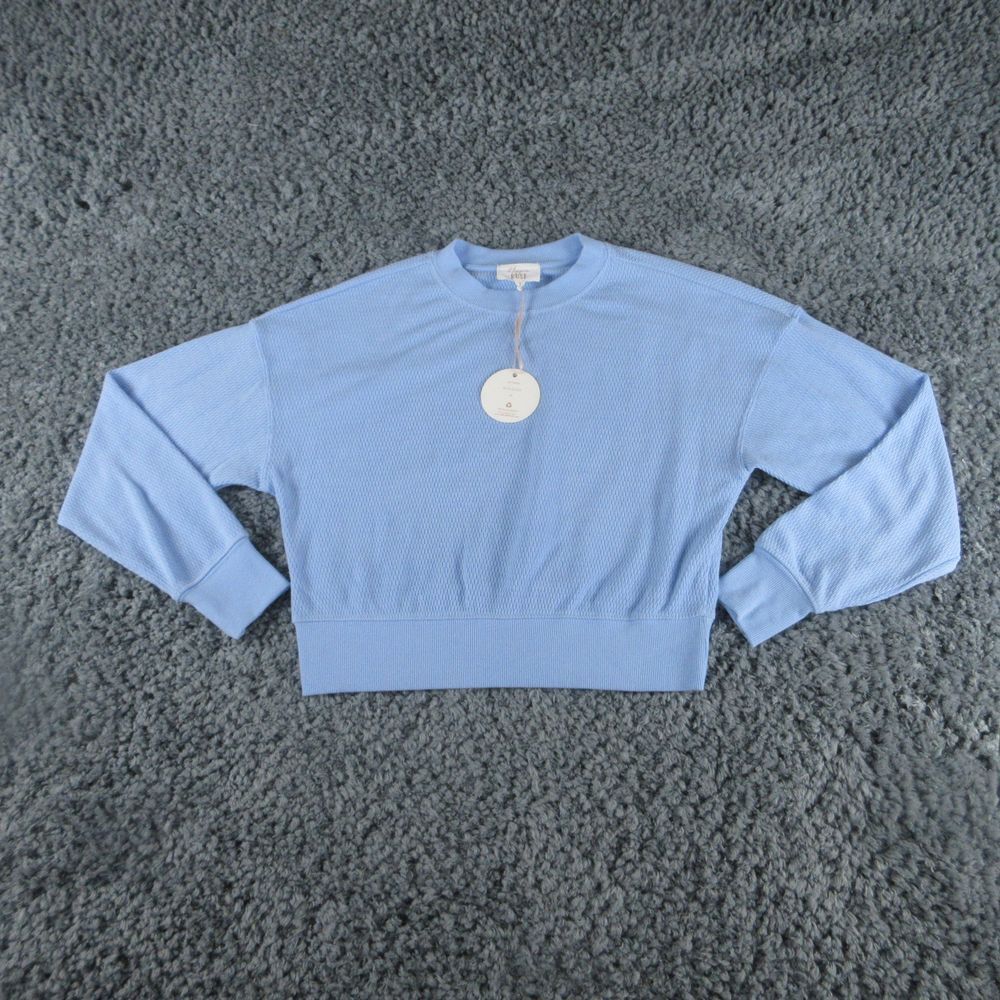 Hippie Rose Shirt Womens Medium Blue Long Sleeve NWT